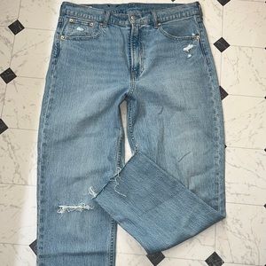 NWOT GAP 32 14 Sky High Straight Jeans No Stretch denim pants jean